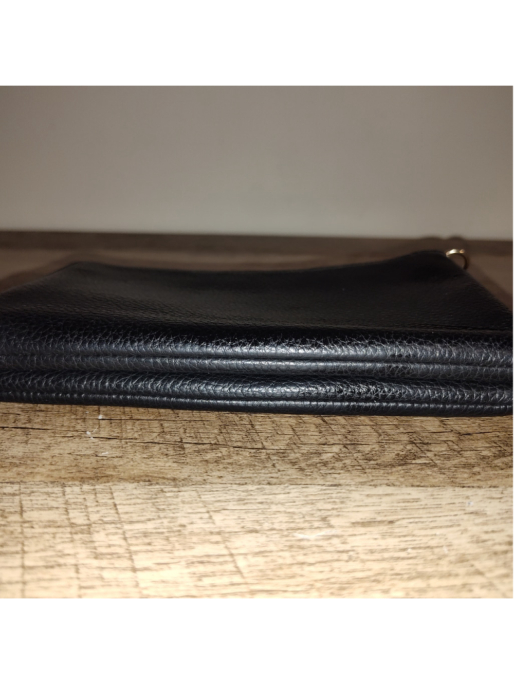 Women's Coach Black Leather Double Zip Wallet One Size - Picture 3 of 8
